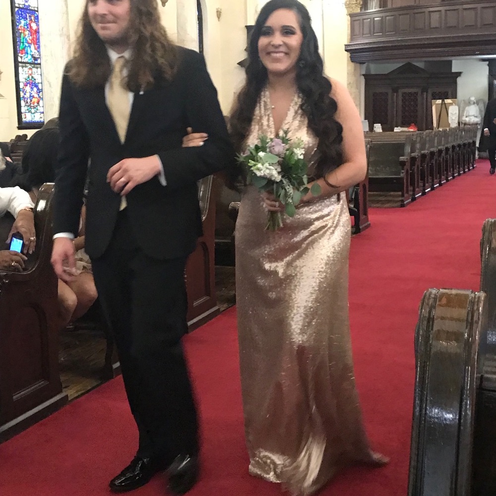 Dress for wedding, formal sequin gown